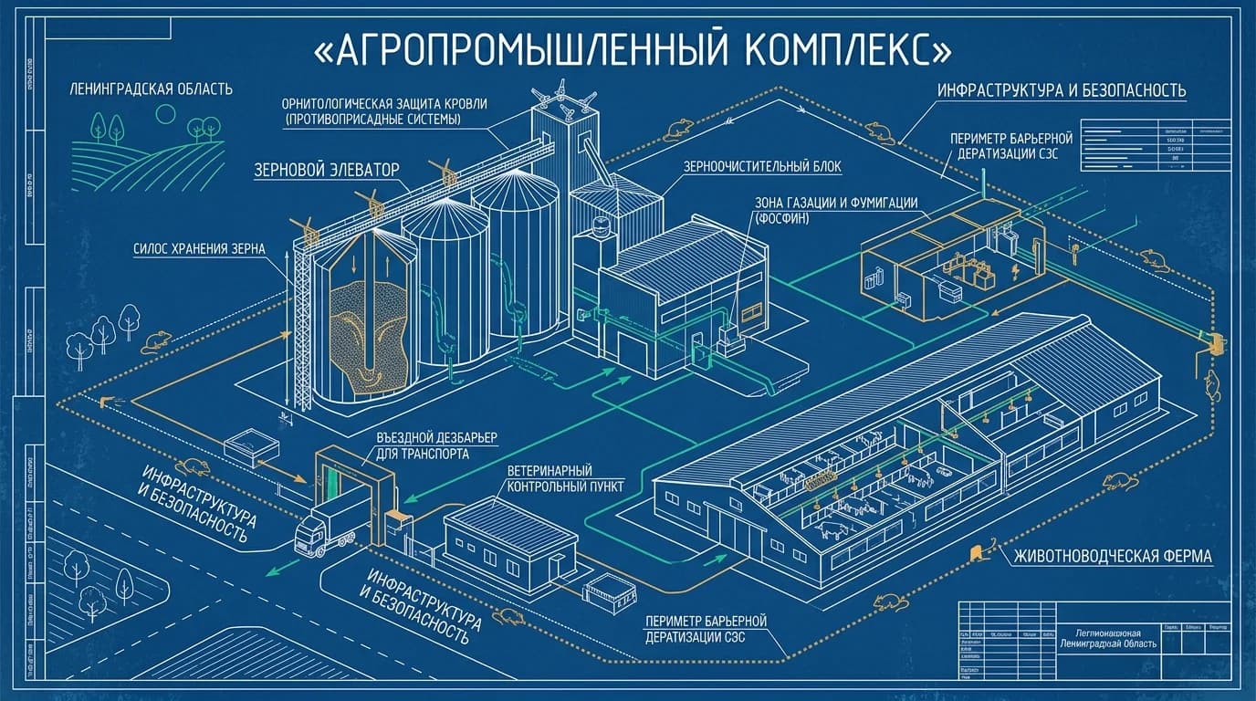 Иллюстрация сельскохозяйственного комплекса